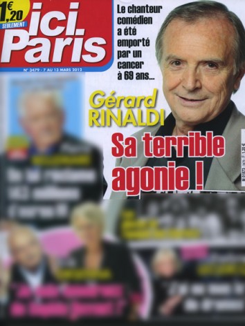 Cover ICI PARIS 7 Mars 2012